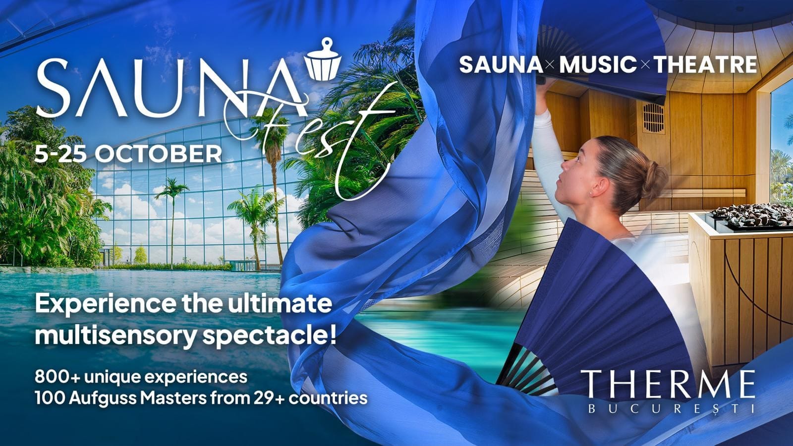Afișul Sauna Fest 2026 la Therme București, 5–25 octombrie