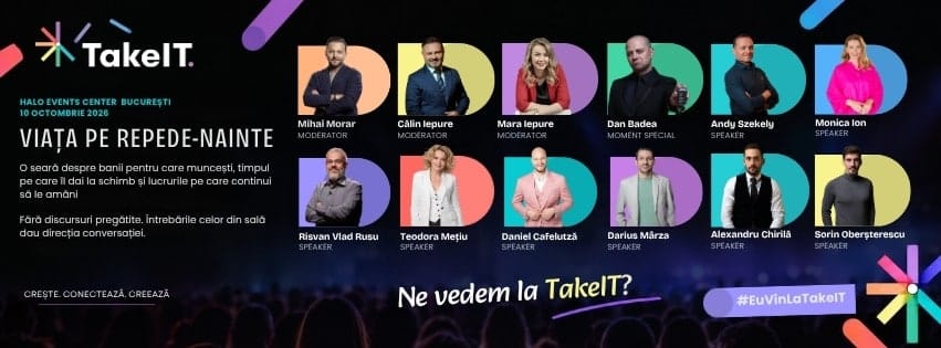 Moderatorii și speakerii serii „Viața pe repede-nainte” de pe 10 octombrie, la Halo Events Center